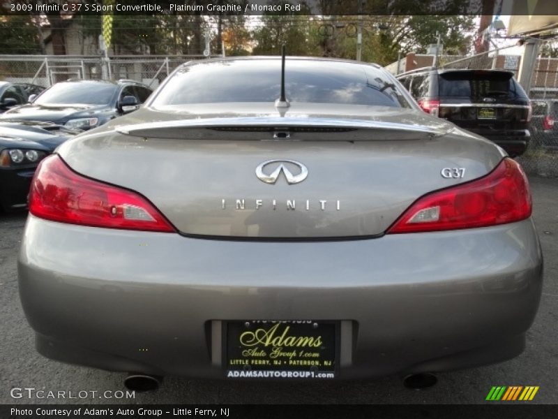 Platinum Graphite / Monaco Red 2009 Infiniti G 37 S Sport Convertible