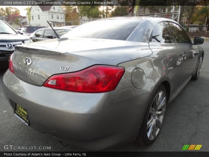 Platinum Graphite / Monaco Red 2009 Infiniti G 37 S Sport Convertible