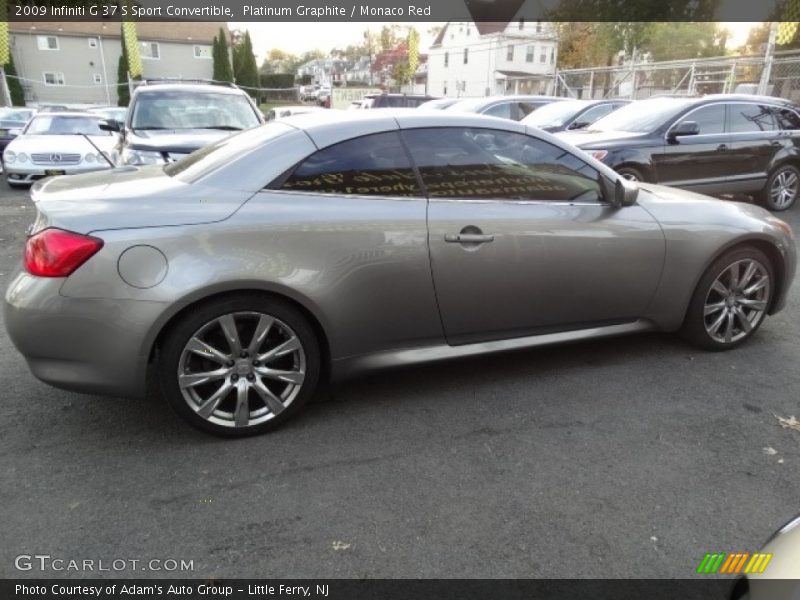 Platinum Graphite / Monaco Red 2009 Infiniti G 37 S Sport Convertible