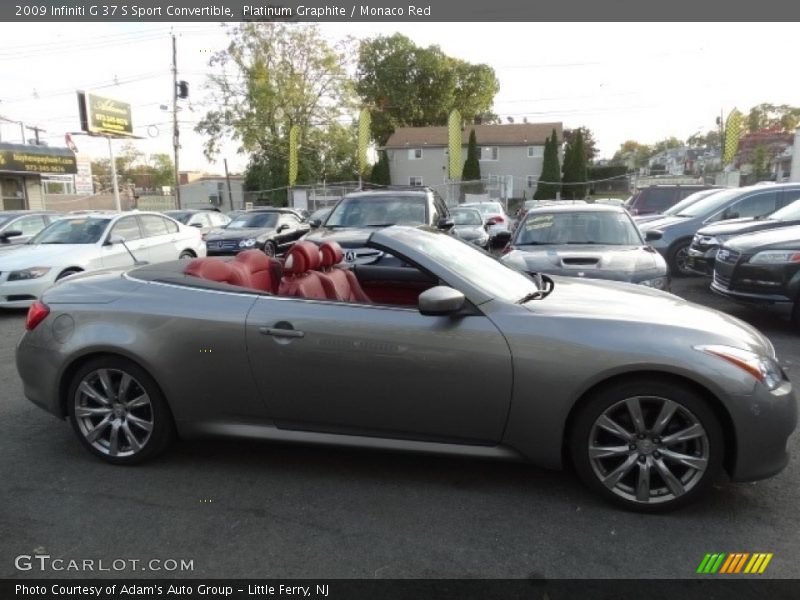 Platinum Graphite / Monaco Red 2009 Infiniti G 37 S Sport Convertible