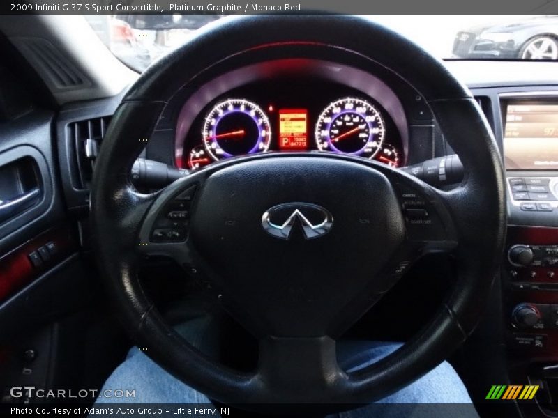 Platinum Graphite / Monaco Red 2009 Infiniti G 37 S Sport Convertible
