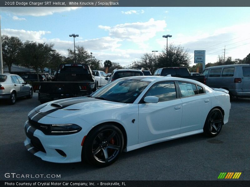 White Knuckle / Sepia/Black 2018 Dodge Charger SRT Hellcat