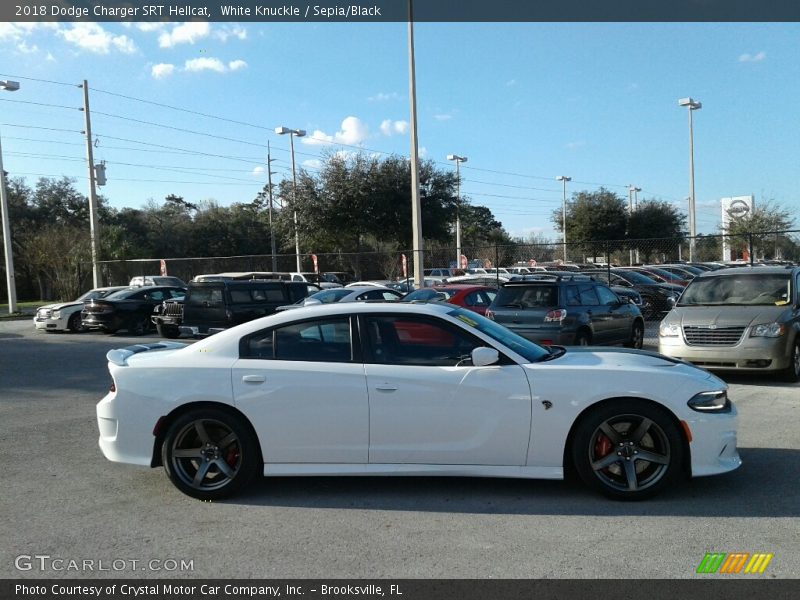 White Knuckle / Sepia/Black 2018 Dodge Charger SRT Hellcat