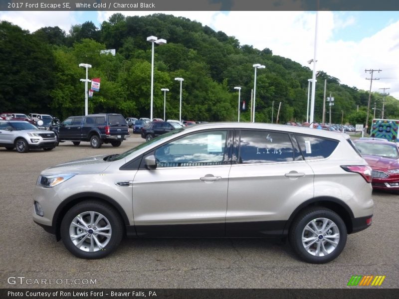 White Gold / Charcoal Black 2017 Ford Escape SE