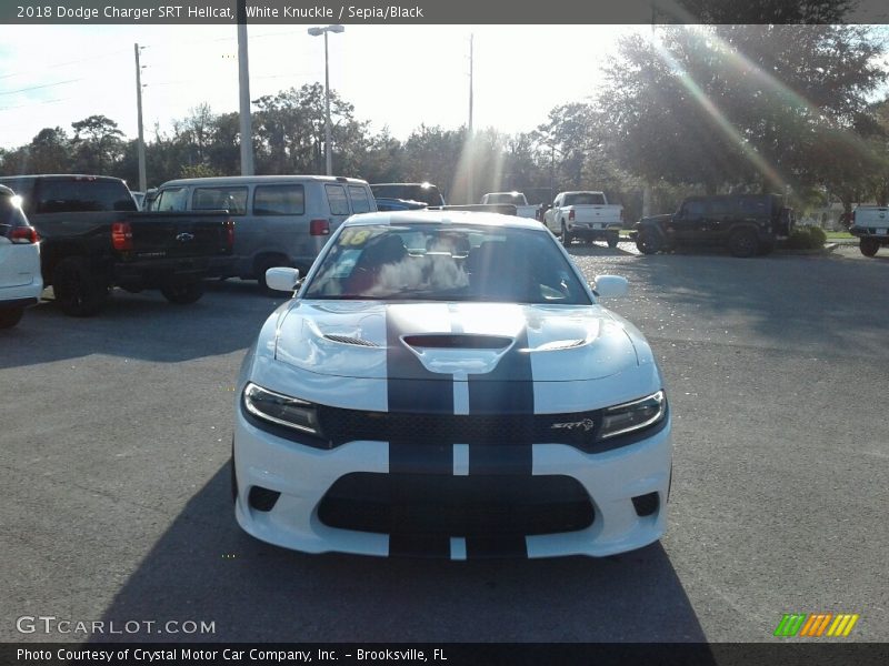 White Knuckle / Sepia/Black 2018 Dodge Charger SRT Hellcat