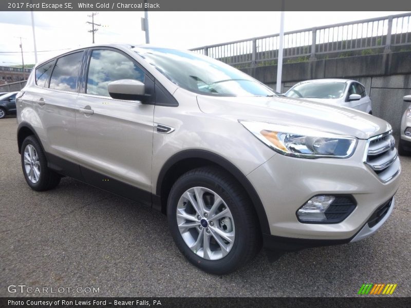 White Gold / Charcoal Black 2017 Ford Escape SE