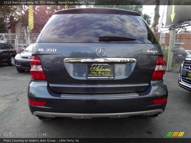 Alpine Rain Metallic / Black 2010 Mercedes-Benz ML 350 4Matic