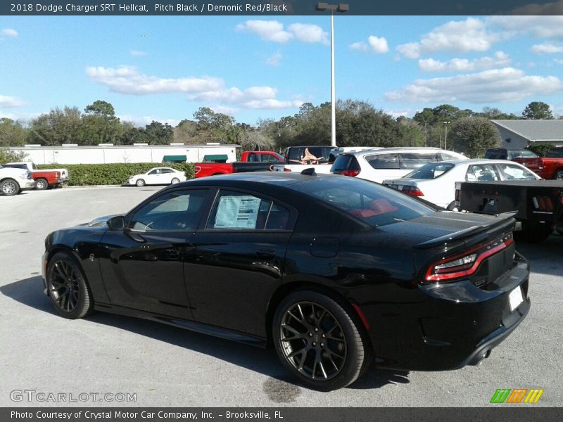 Pitch Black / Demonic Red/Black 2018 Dodge Charger SRT Hellcat