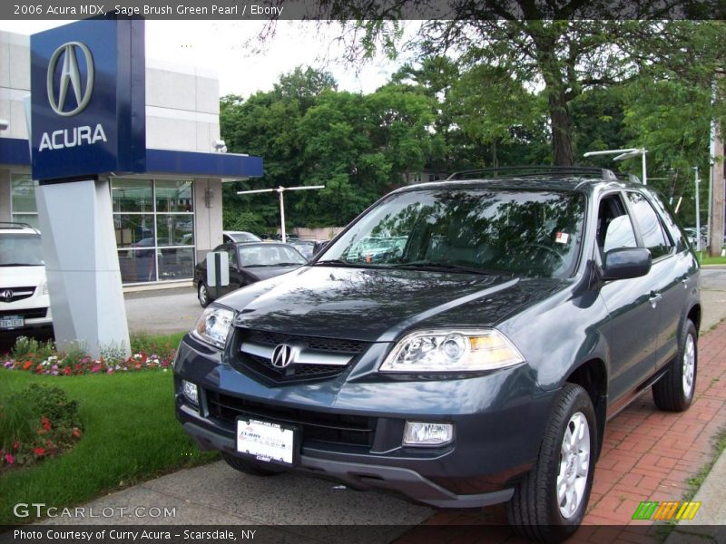 Sage Brush Green Pearl / Ebony 2006 Acura MDX