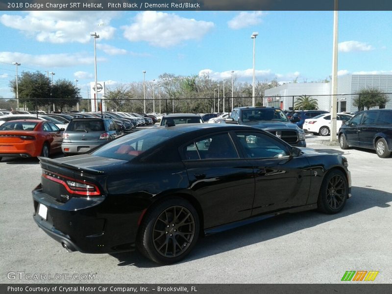 Pitch Black / Demonic Red/Black 2018 Dodge Charger SRT Hellcat