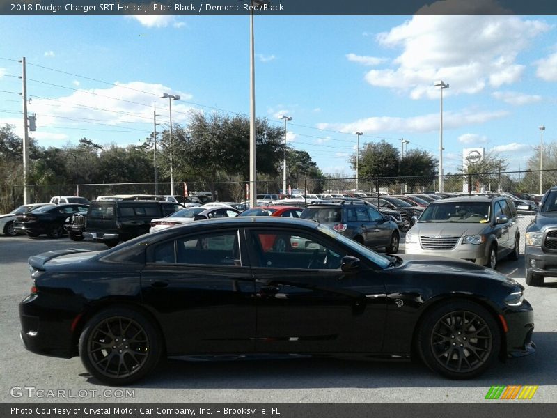 Pitch Black / Demonic Red/Black 2018 Dodge Charger SRT Hellcat