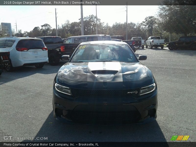Pitch Black / Demonic Red/Black 2018 Dodge Charger SRT Hellcat