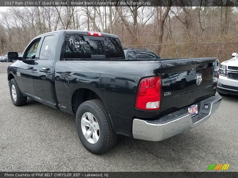 Brilliant Black Crystal Pearl / Black/Diesel Gray 2017 Ram 1500 SLT Quad Cab 4x4