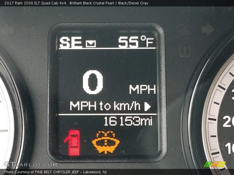 Brilliant Black Crystal Pearl / Black/Diesel Gray 2017 Ram 1500 SLT Quad Cab 4x4