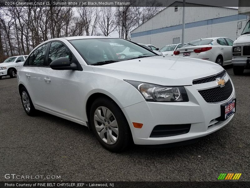 Summit White / Jet Black/Medium Titanium 2014 Chevrolet Cruze LS