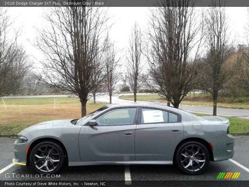 Destroyer Gray / Black 2018 Dodge Charger SXT Plus