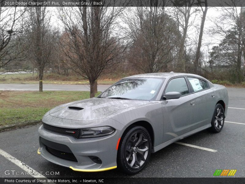 Destroyer Gray / Black 2018 Dodge Charger SXT Plus