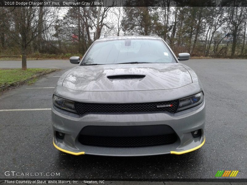 Destroyer Gray / Black 2018 Dodge Charger SXT Plus