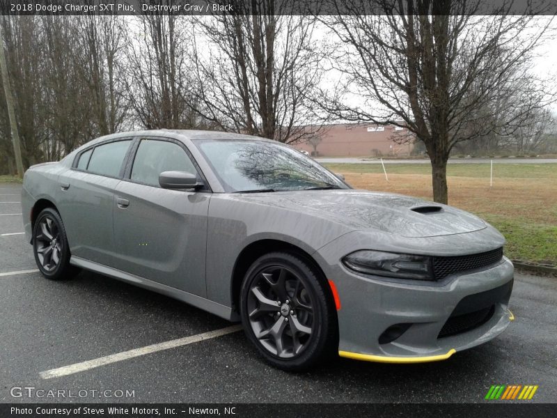Destroyer Gray / Black 2018 Dodge Charger SXT Plus