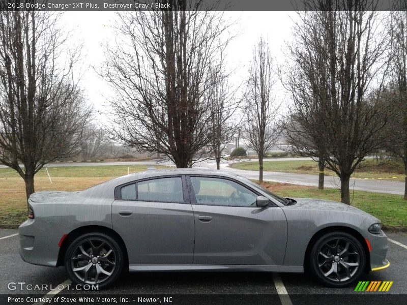 Destroyer Gray / Black 2018 Dodge Charger SXT Plus