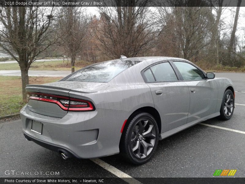 Destroyer Gray / Black 2018 Dodge Charger SXT Plus