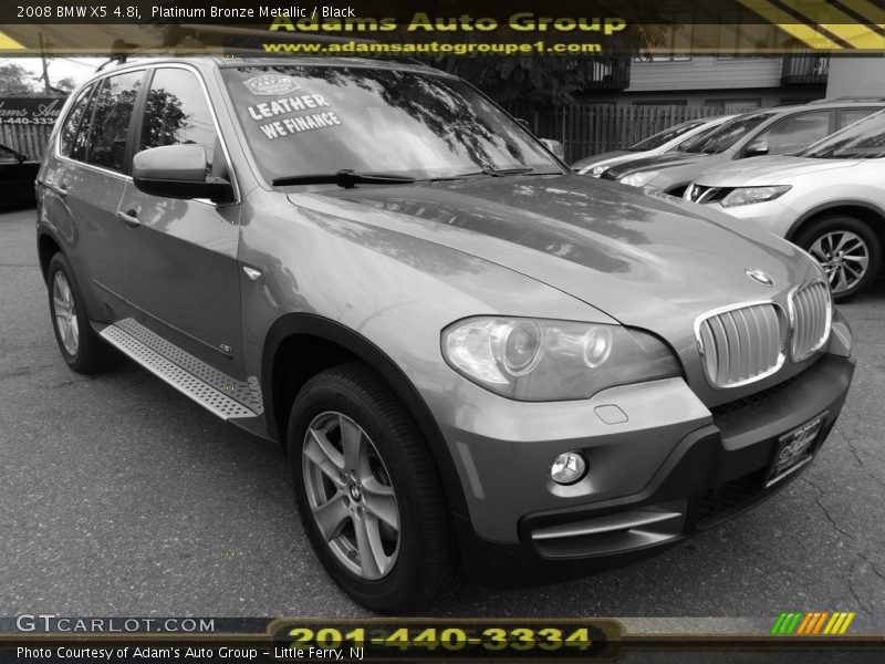 Platinum Bronze Metallic / Black 2008 BMW X5 4.8i
