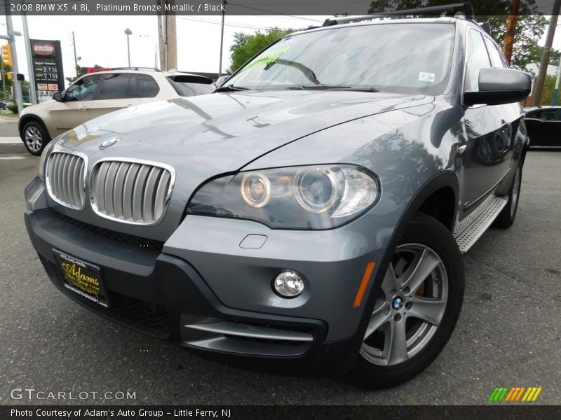 Platinum Bronze Metallic / Black 2008 BMW X5 4.8i
