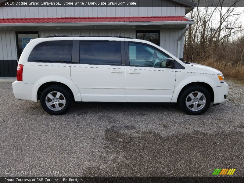 Stone White / Dark Slate Gray/Light Shale 2010 Dodge Grand Caravan SE