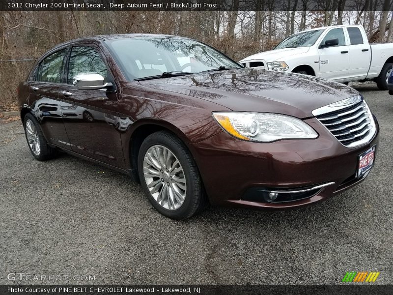 Deep Auburn Pearl / Black/Light Frost 2012 Chrysler 200 Limited Sedan