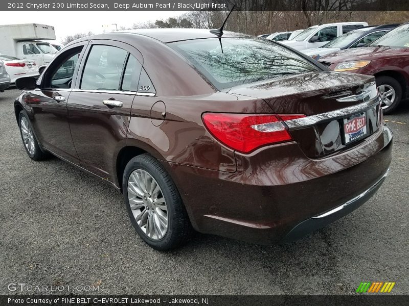 Deep Auburn Pearl / Black/Light Frost 2012 Chrysler 200 Limited Sedan