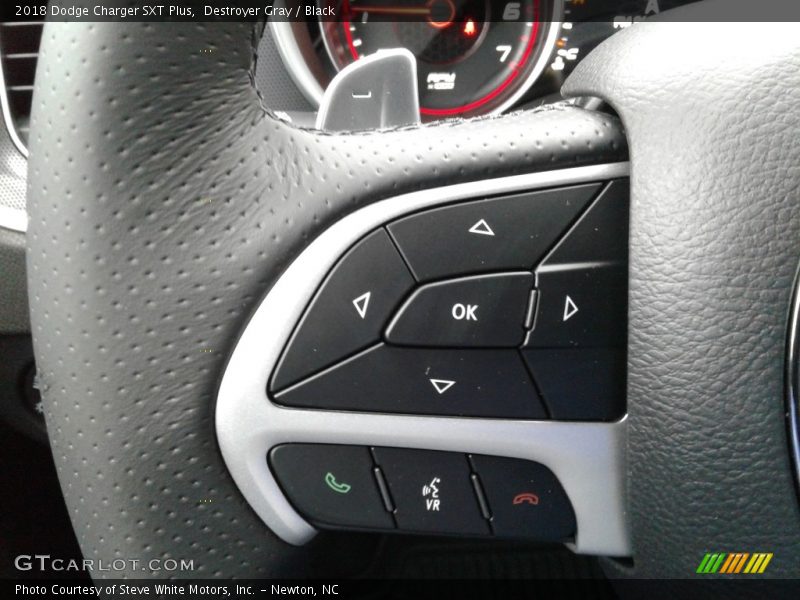 Destroyer Gray / Black 2018 Dodge Charger SXT Plus