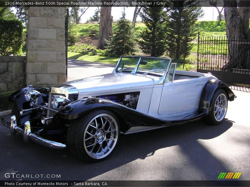 Black/Silver / Grey 1936 Mercedes-Benz 500K Special Roadster Marlene Reproduction