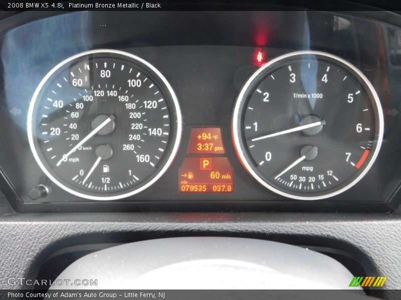 Platinum Bronze Metallic / Black 2008 BMW X5 4.8i