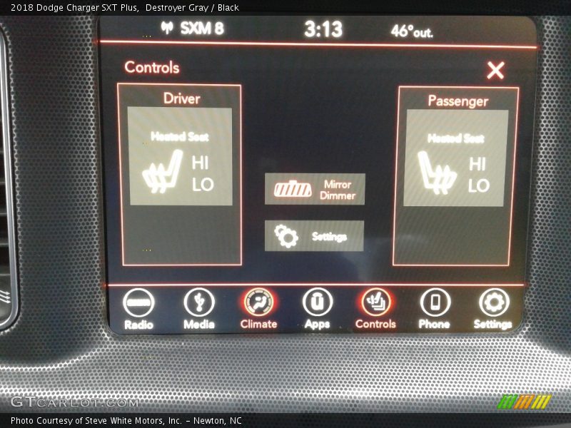 Destroyer Gray / Black 2018 Dodge Charger SXT Plus