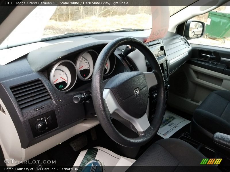 Stone White / Dark Slate Gray/Light Shale 2010 Dodge Grand Caravan SE