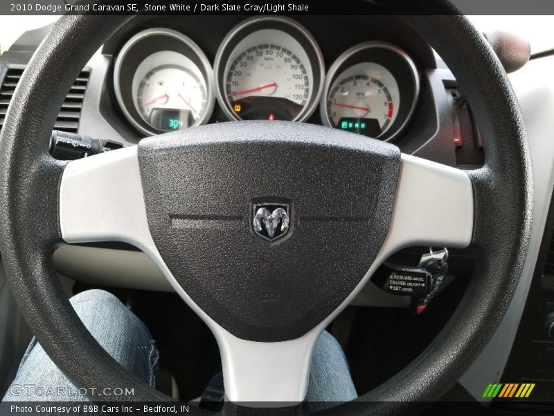 Stone White / Dark Slate Gray/Light Shale 2010 Dodge Grand Caravan SE