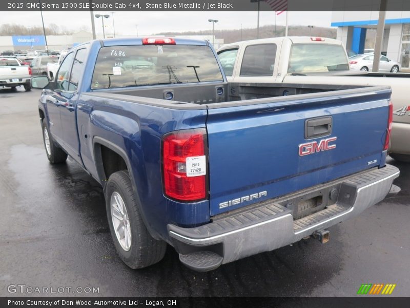 Stone Blue Metallic / Jet Black 2015 GMC Sierra 1500 SLE Double Cab 4x4