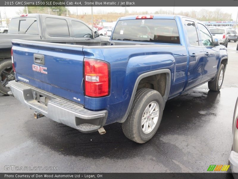 Stone Blue Metallic / Jet Black 2015 GMC Sierra 1500 SLE Double Cab 4x4