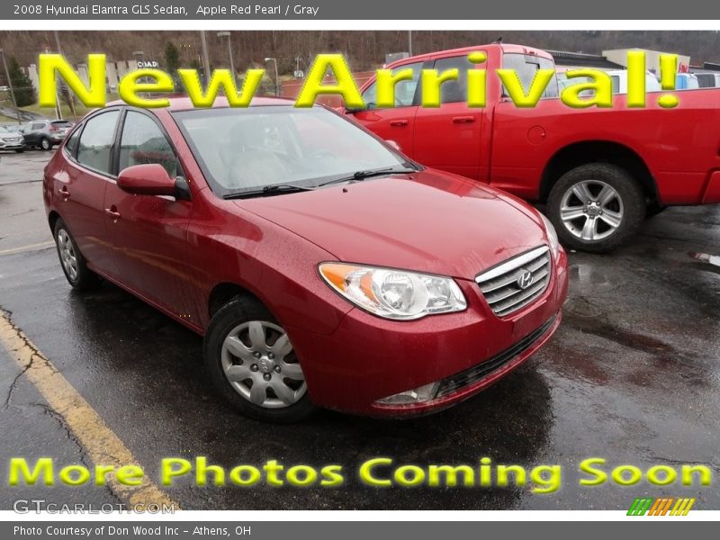 Apple Red Pearl / Gray 2008 Hyundai Elantra GLS Sedan