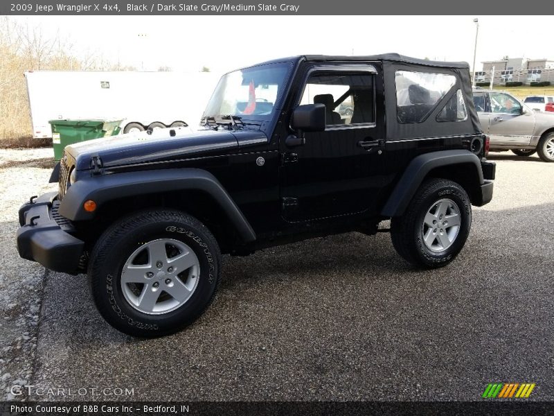 Black / Dark Slate Gray/Medium Slate Gray 2009 Jeep Wrangler X 4x4