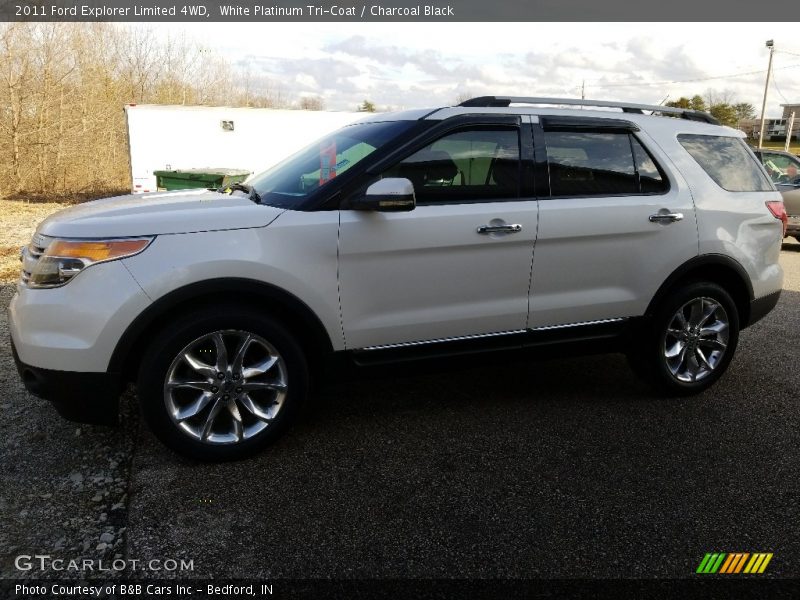 White Platinum Tri-Coat / Charcoal Black 2011 Ford Explorer Limited 4WD