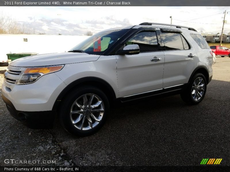 White Platinum Tri-Coat / Charcoal Black 2011 Ford Explorer Limited 4WD