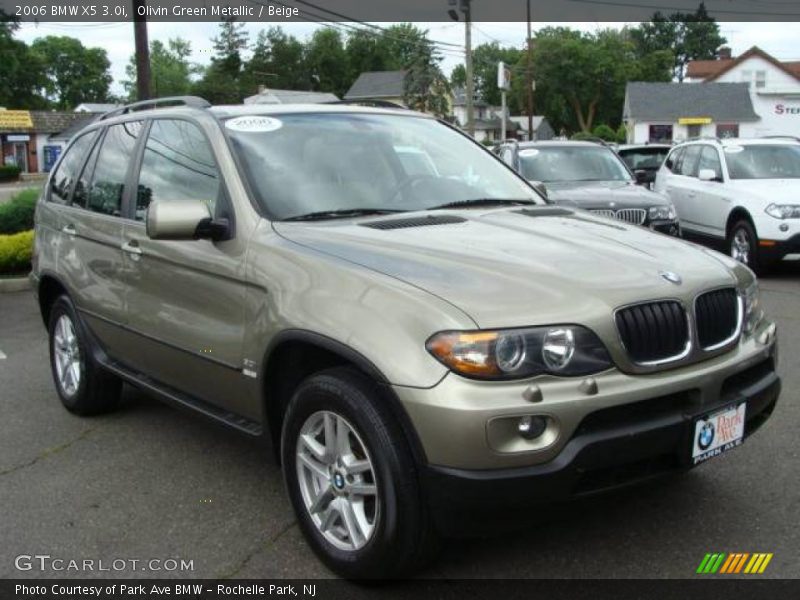 Olivin Green Metallic / Beige 2006 BMW X5 3.0i