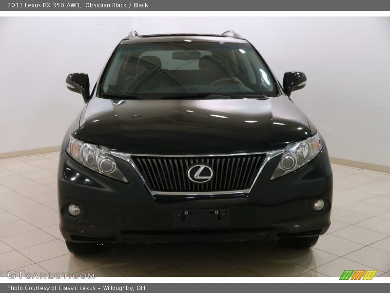 Obsidian Black / Black 2011 Lexus RX 350 AWD