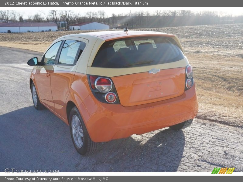 Inferno Orange Metallic / Jet Black/Dark Titanium 2012 Chevrolet Sonic LS Hatch