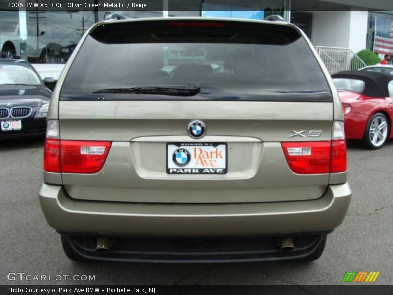 Olivin Green Metallic / Beige 2006 BMW X5 3.0i