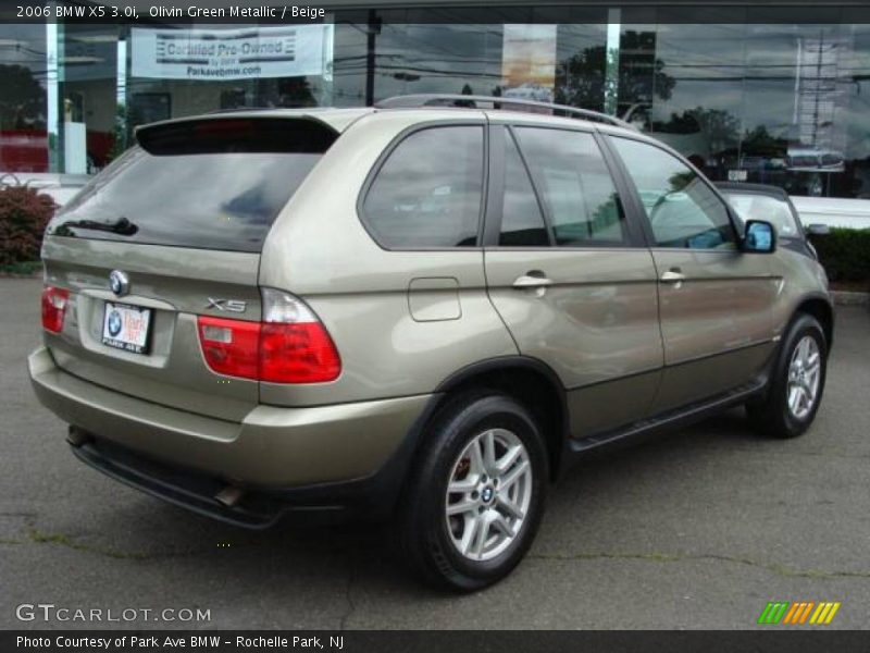 Olivin Green Metallic / Beige 2006 BMW X5 3.0i
