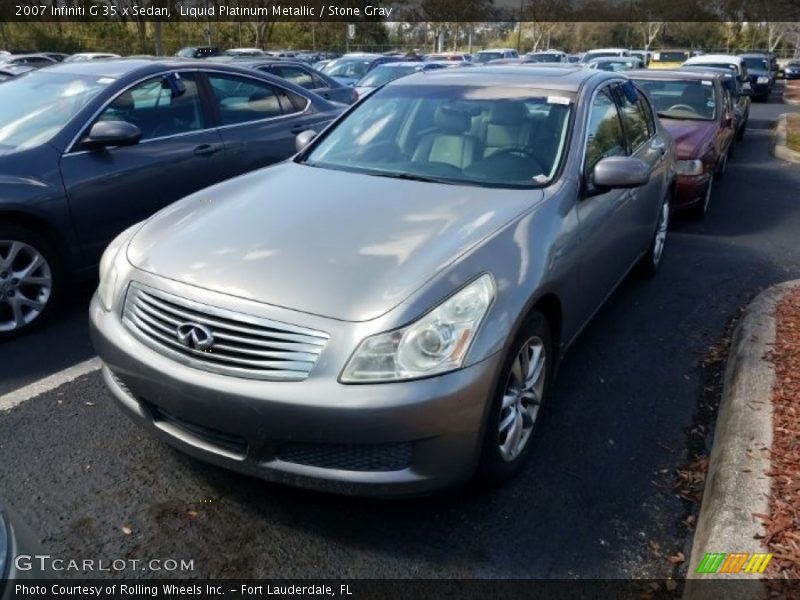 Liquid Platinum Metallic / Stone Gray 2007 Infiniti G 35 x Sedan