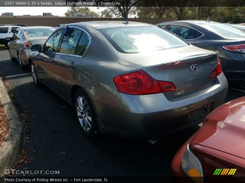 Liquid Platinum Metallic / Stone Gray 2007 Infiniti G 35 x Sedan