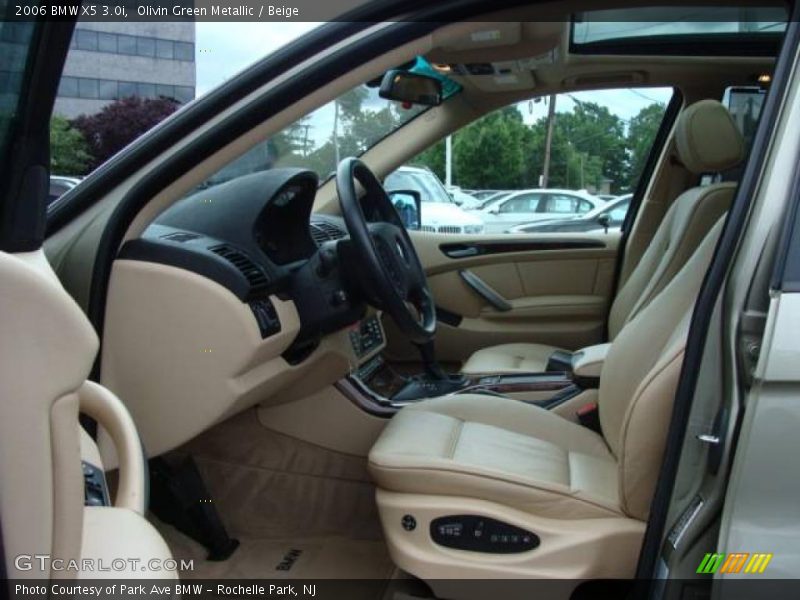 Olivin Green Metallic / Beige 2006 BMW X5 3.0i